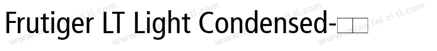 Frutiger LT Light Condensed字体转换